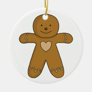 GingerBread Man Christmas Cookie Ceramic Tree Decoration