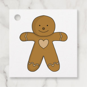 GingerBread Man Christmas Cookie Favour Tags