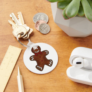 Gingerbread Man Christmas Cookie Holiday Baking Key Ring