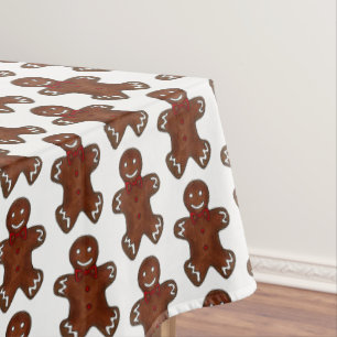 Gingerbread Man Christmas Cookie Holiday Baking Tablecloth