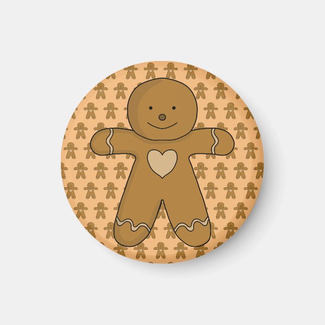 GingerBread Man Christmas Cookie Magnet (Front)