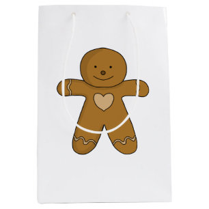 GingerBread Man Christmas Cookie Medium Gift Bag