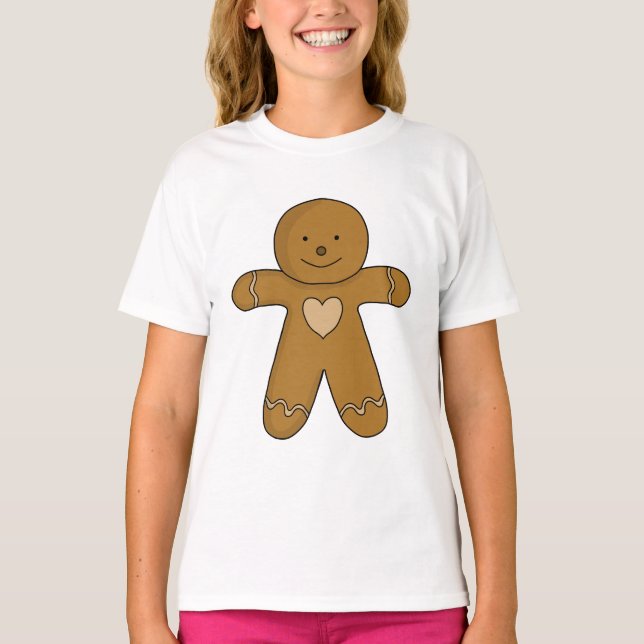 GingerBread Man Christmas Cookie T-Shirt (Front)