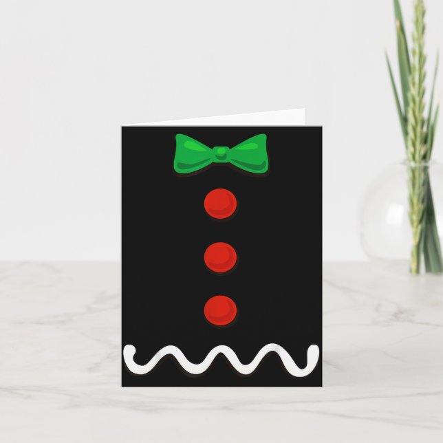 Gingerbread Man Christmas Costume  Card (Front)