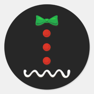 Gingerbread Man Christmas Costume  Classic Round Sticker