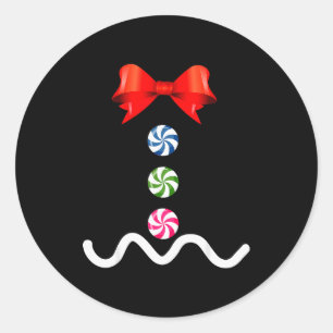 Gingerbread Man Christmas Costume Cookie Baking Classic Round Sticker