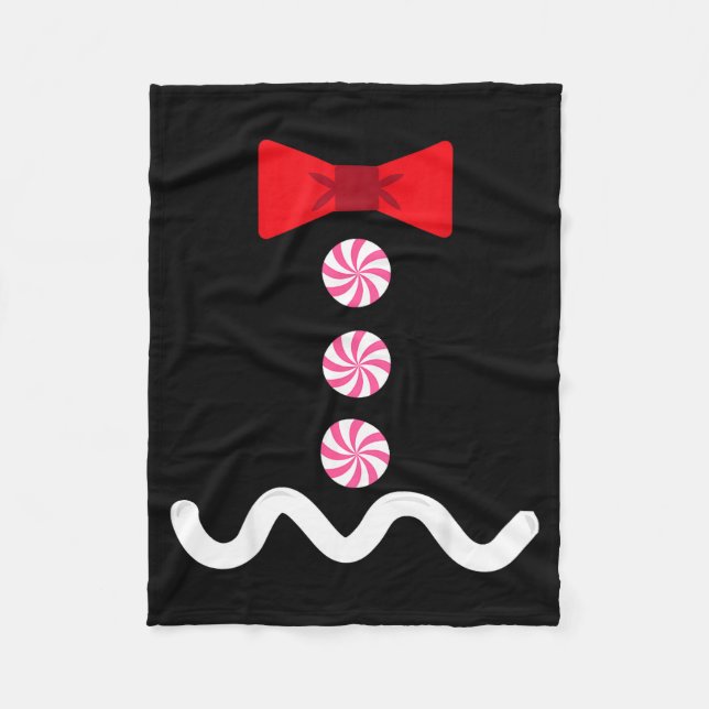 Gingerbread Man Christmas Costume Cookie Baking  Fleece Blanket (Front)