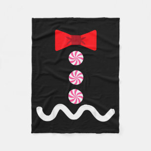 Gingerbread Man Christmas Costume Cookie Baking  Fleece Blanket