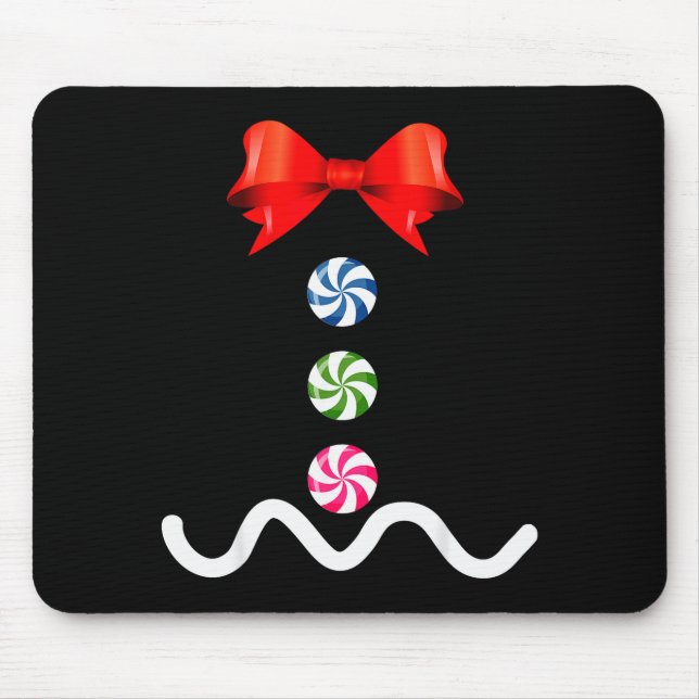 Gingerbread Man Christmas Costume Cookie Baking  Mouse Mat (Front)