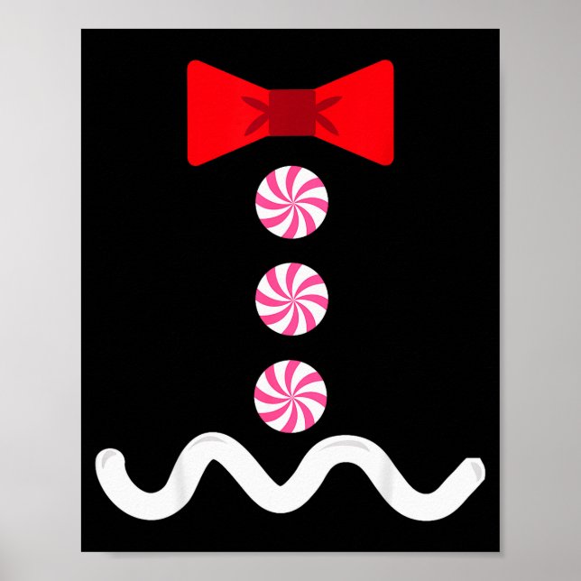 Gingerbread Man Christmas Costume Cookie Baking  Poster (Front)