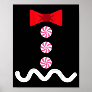 Gingerbread Man Christmas Costume Cookie Baking  Poster