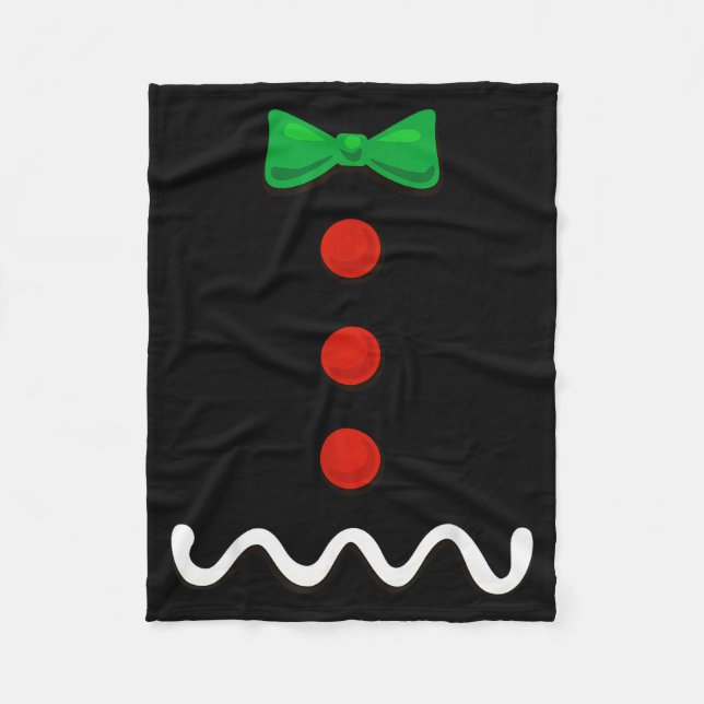 Gingerbread Man Christmas Costume  Fleece Blanket (Front)