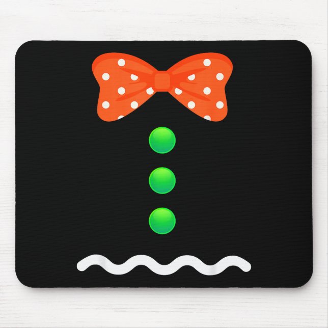 Gingerbread Man Christmas Costume For Kids &amp; A Mouse Mat (Front)