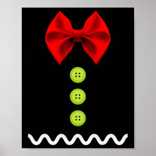 Gingerbread Man Christmas Costume For Kids And Adu Poster