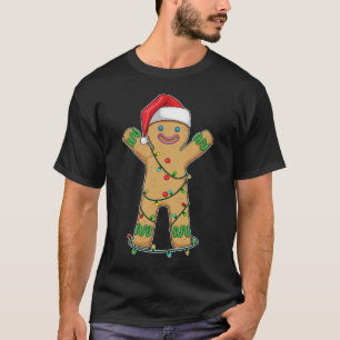 Gingerbread man Christmas Fairy lights T-Shirt
