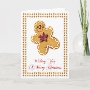Gingerbread Man Christmas Greeting Card
