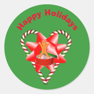 Gingerbread Man Christmas Holiday  Classic Round Sticker