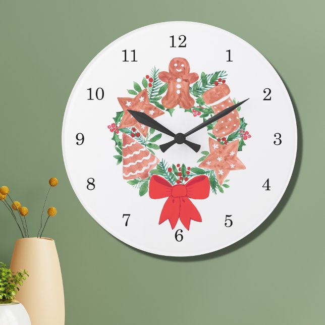 Gingerbread Man Christmas Large Clock (Creator Uploaded)