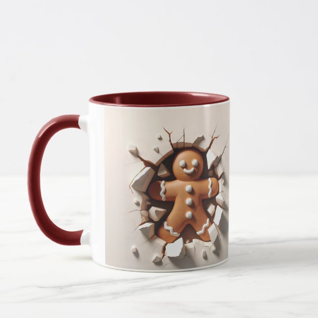 Gingerbread Man Christmas Mug (Left)