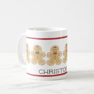 Gingerbread Man Christmas Name Mug
