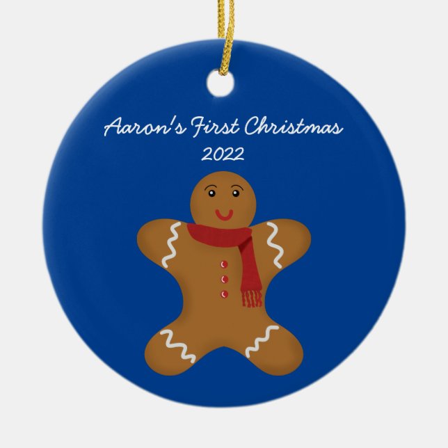 Gingerbread Man Christmas Ornament (Front)
