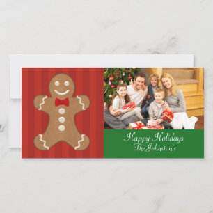 Gingerbread Man Christmas Photo Cards