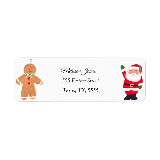 Gingerbread man Christmas Santa Festive Wedding (Front)