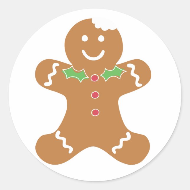 Gingerbread Man Christmas Stickers (Front)