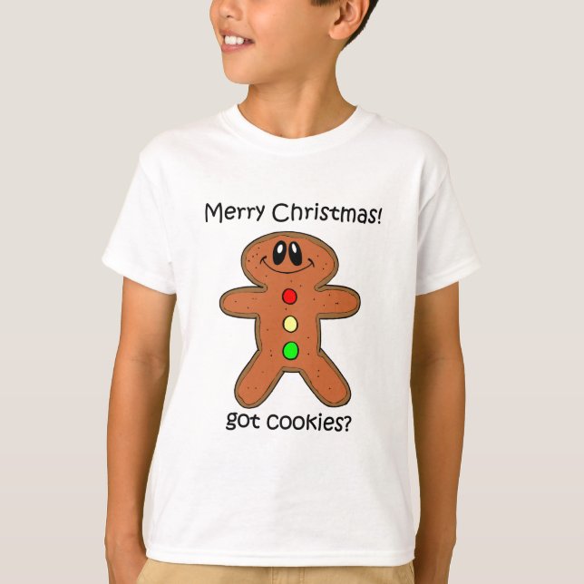 gingerbread man Christmas T-Shirt (Front)