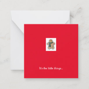 Gingerbread Man Christmas Thank You Note Card