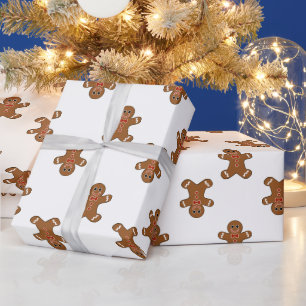 Gingerbread Man Christmas Wrapping Paper