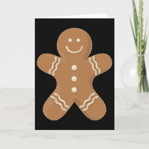 Gingerbread Man Cookie Biscuit Fun Food Christmas  Card