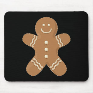 Gingerbread Man Cookie Biscuit Fun Food Christmas Mouse Mat