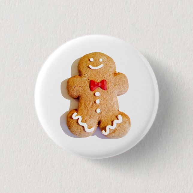 Gingerbread Man Cookie Christmas Holiday 4Marie 3 Cm Round Badge (Front)