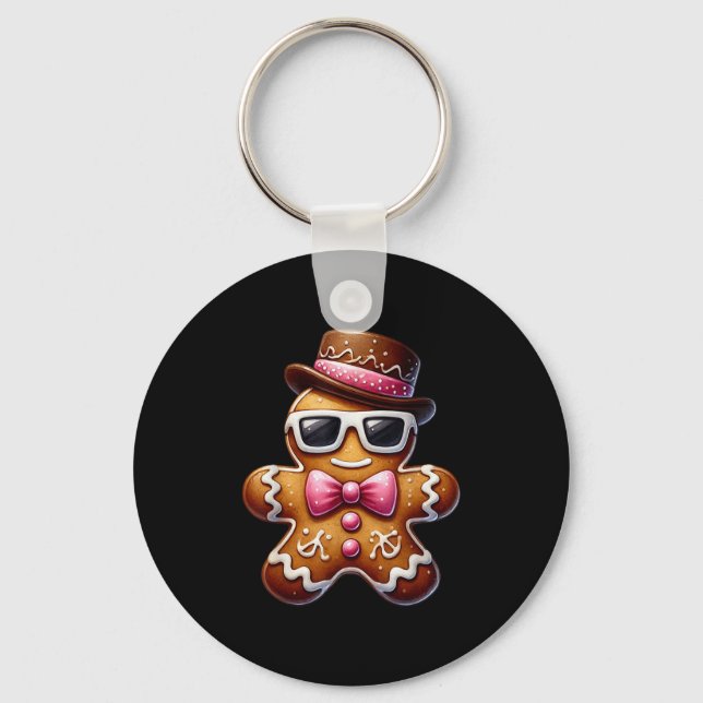 Gingerbread Man Cookie Christmas Nk Coquette Xmas  Key Ring (Front)