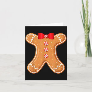 Gingerbread Man Cookie Costume Adult Kids Men Wome Card