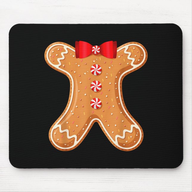 Gingerbread Man Cookie Costume Adult Kids Men Wome Mouse Mat (Front)