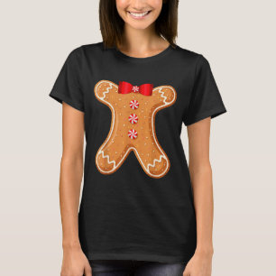 Gingerbread Man Cookie Costume Adult Kids Men Wome T-Shirt