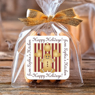 Gingerbread Man Cookie Homemade Packaging Labels