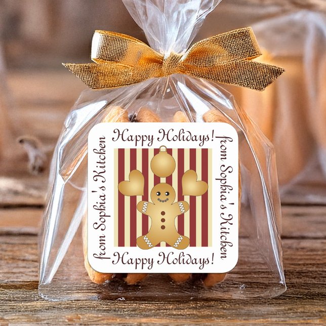 Gingerbread Man Cookie Homemade Packaging Labels (Creator Uploaded)
