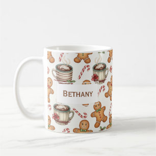 Gingerbread man cookie Hot Chocolate Holiday gift  Coffee Mug