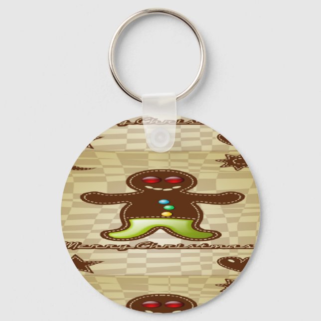 Gingerbread man cookie key ring (Front)
