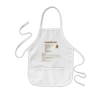 Gingerbread Man Cookie Recipe Kid Apron