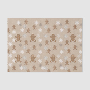 Gingerbread Man Cookie Snowflake Holiday Baking  Tissue Paper