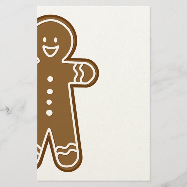 Gingerbread Man cookie Stationery (Front)