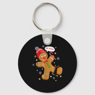Gingerbread Man Cookie Ugly Sweater Oh Snap Christ Key Ring