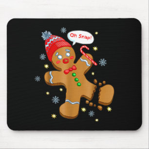 Gingerbread Man Cookie Ugly Sweater Oh Snap Christ Mouse Mat