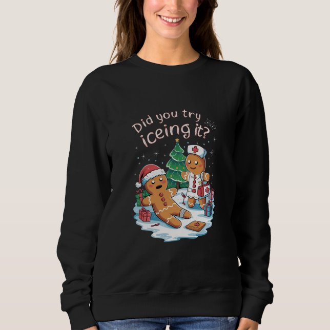 Gingerbread Man Cookie Ugly Sweater Oh Snap Xmas (Front)
