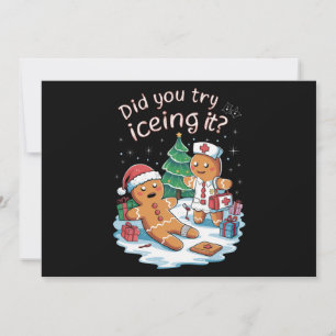 Gingerbread Man Cookie Ugly Sweater Oh Snap Xmas Holiday Card