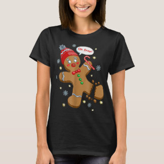 Gingerbread Man Cookie X Mas Oh Snap Funny Cute Ch T-Shirt